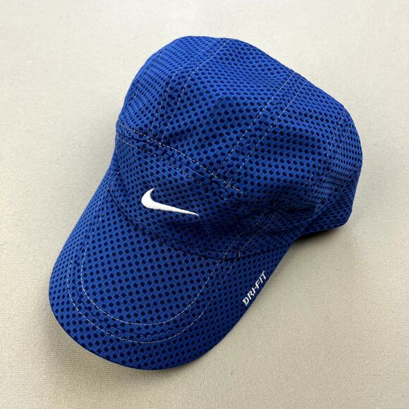 Vintage Nike Hat Cap Tailwind 7 Panel Blue Dri-Fit Running Light Adjustable y2k - Picture 1 of 6